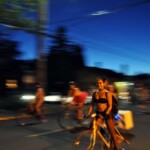 Woman on bicycle