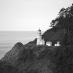 Lighthouse B&W photo.